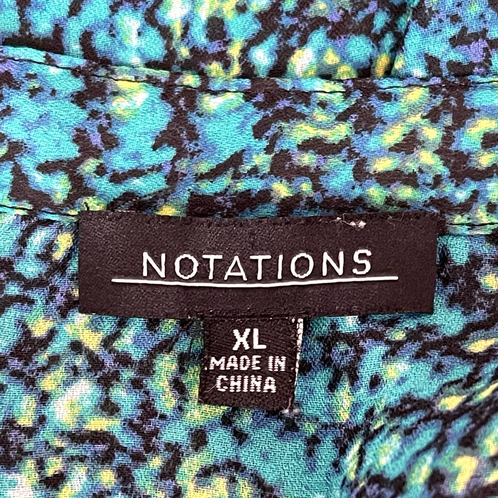 Notations Women's Bandiera Printed Blouse Long Sleeve Size XL - Picture 10 of 10